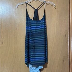 lululemon athletica Blue & Teal Striped Racerback Camisole